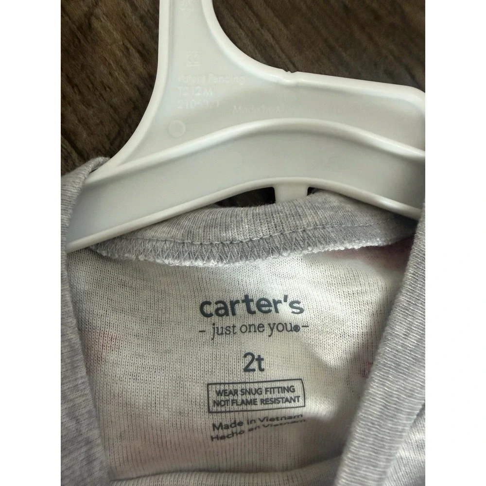 Carter's Just One You Toddler Size 2T Long Sleeve Snug Fit‎ Pajama Set Christmas